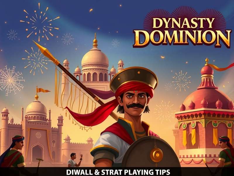 Dynasty Dominion Diwali event with fireworks and decorated castles